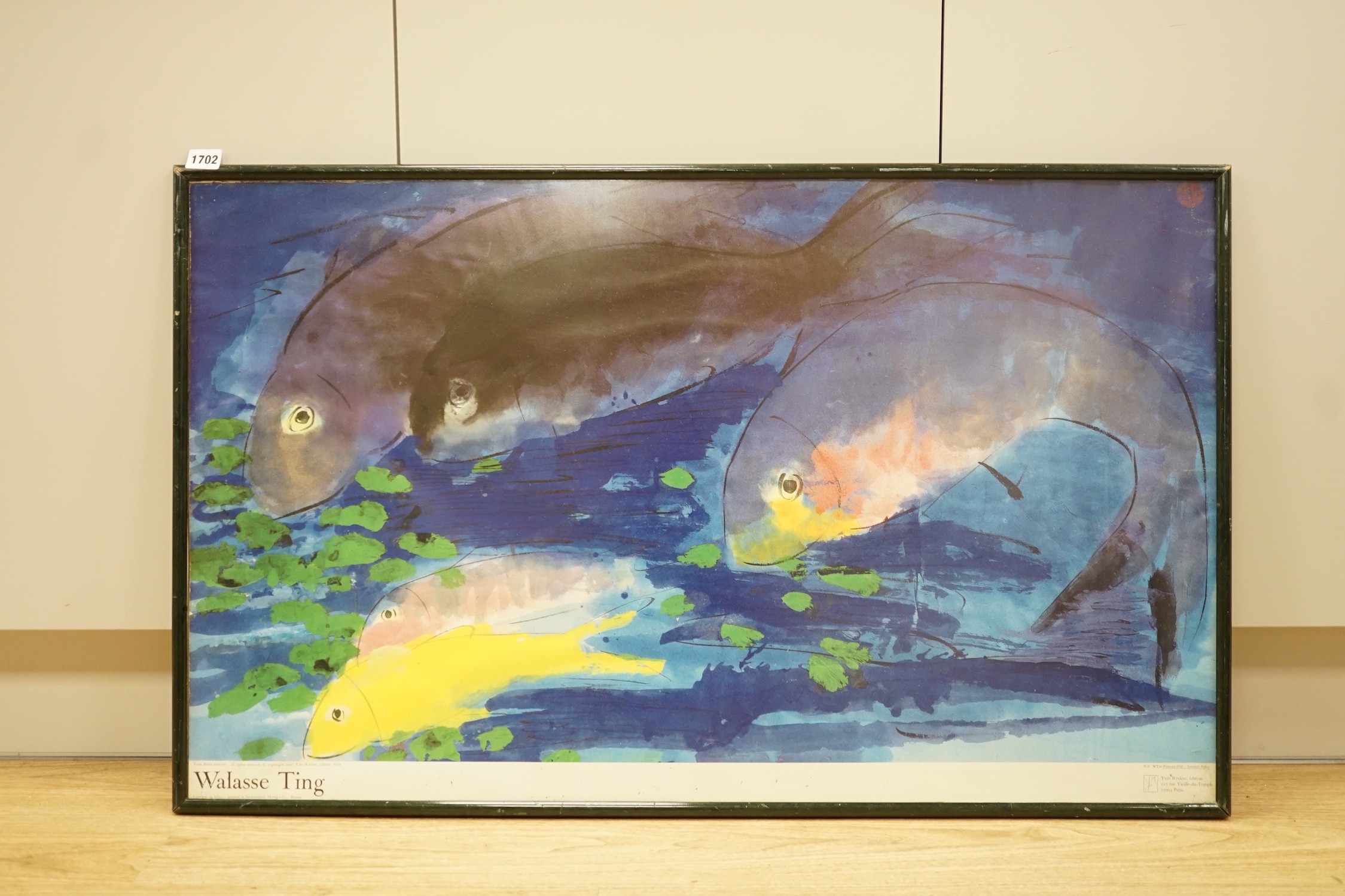 A French colour poster for Walasse Ting c.1990, 57 x 94.5cm